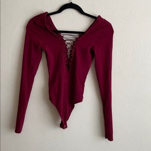 Express maroon bodysuit, size XS